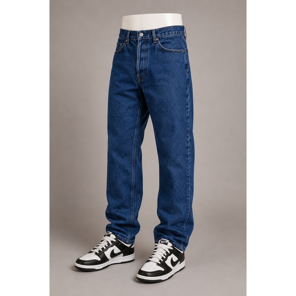 Levis 505 Regular Fit Straight Leg Mens Blue Denim Jeans 38x30 Medium Wash